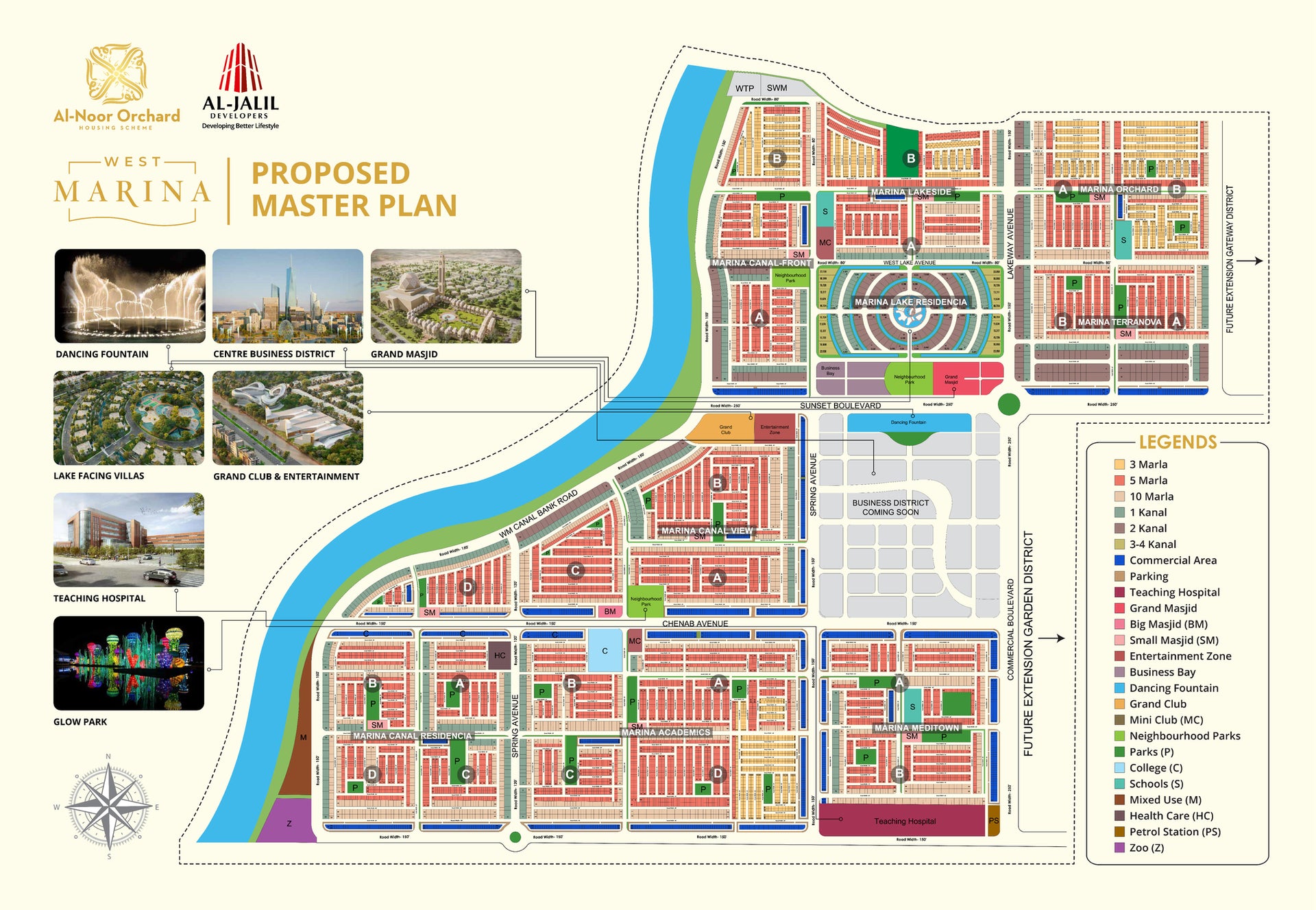 Marina Development Plan Example Map West Marina– Al Jalil Developers